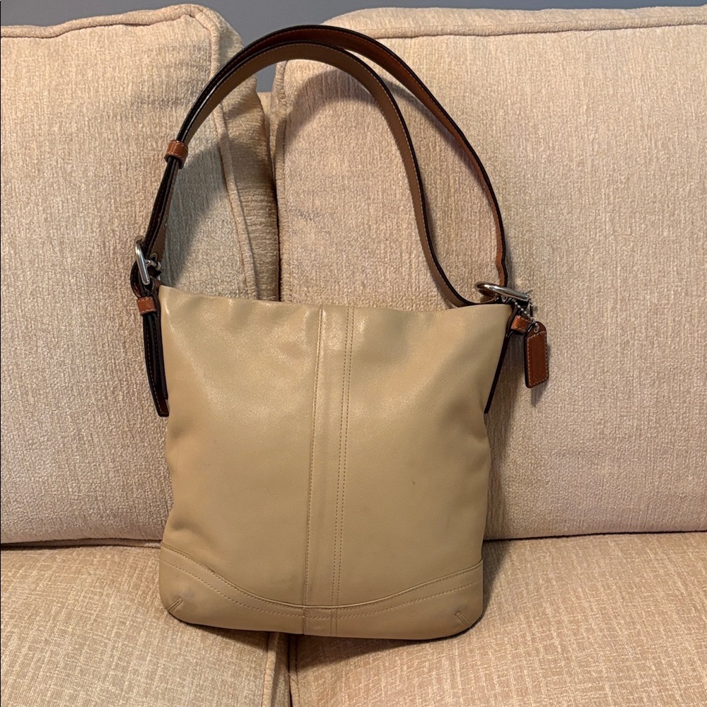 Coach Tan Leather Shoulder Bag